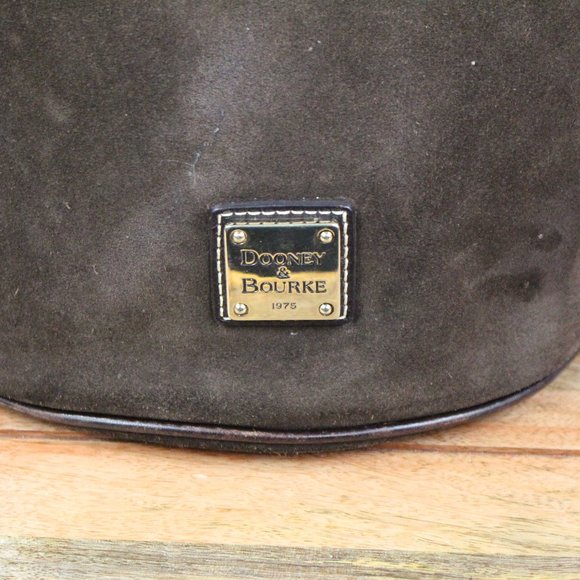 Dooney & Bourke Brown Nubuck Bucket Bag - Picture 3 of 7